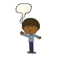 cartoon mean man with speech bubble N14
