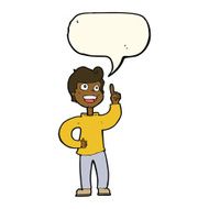 cartoon boy with great idea speech bubble N8