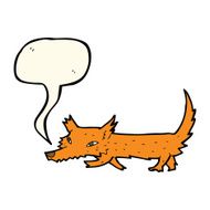 cartoon little fox with speech bubble N30