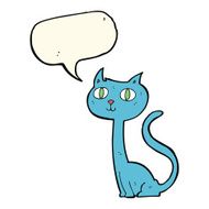 cartoon cat with speech bubble N28