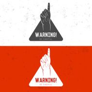 Badge symbol or logotype with hand N25