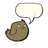 cartoon bird with speech bubble N235