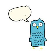 cartoon bird with speech bubble N237
