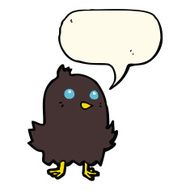 cartoon bird with speech bubble N238