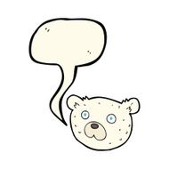cartoon polar bear with speech bubble N56