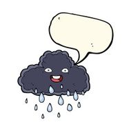 cartoon raincloud with speech bubble N2