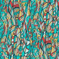 Vector seamless colorful pattern hand drawn doodles N3
