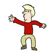 comic cartoon reaching man