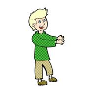 comic cartoon happy man