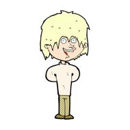 comic cartoon happy scruffy boy