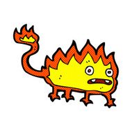 comic cartoon little fire demon