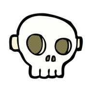 comic cartoon spooky skull mask