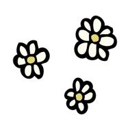 comic cartoon flowers