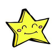 comic cartoon happy star character N2