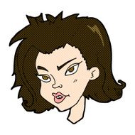 comic cartoon female face