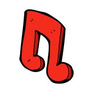 comic cartoon musical note