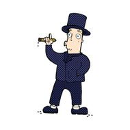 comic cartoon smoking gentleman