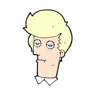 comic cartoon bored man
