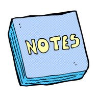 comic cartoon notes pad