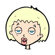 comic cartoon bored woman