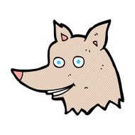 comic cartoon wolf head