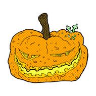 comic cartoon halloween pumpkin