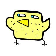 comic cartoon bird