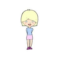 comic cartoon friendly woman