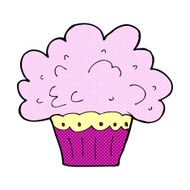 comic cartoon big cupcake