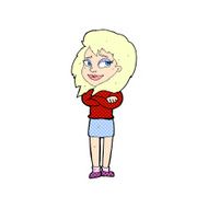comic cartoon woman with crossed arms N2
