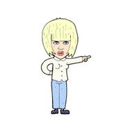 comic cartoon pointing annoyed woman