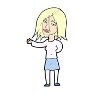 comic cartoon unhappy woman