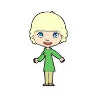 comic cartoon happy woman N2