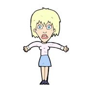 comic cartoon shocked woman N2