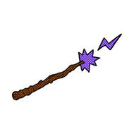 comic cartoon magic wand
