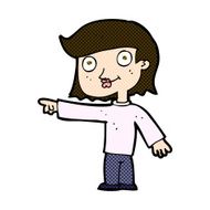 comic cartoon pointing person