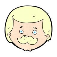 comic cartoon man with mustache