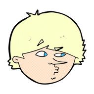 comic cartoon suspicious man