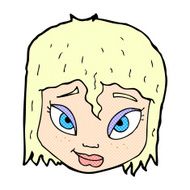 comic cartoon female face N3