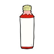 comic cartoon juice bottle