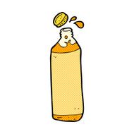 comic cartoon juice bottle N2