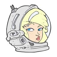 comic cartoon female astronaut