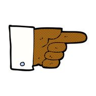 comic cartoon pointing hand N2