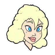 comic cartoon pretty woman