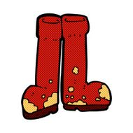 comic cartoon muddy boots