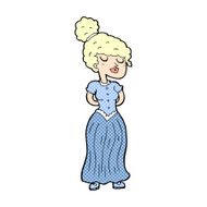 comic cartoon pretty victorian woman