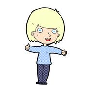 comic cartoon happy woman N4