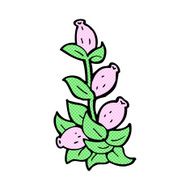 comic cartoon flowers N2
