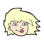 comic cartoon female face N5