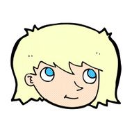 comic cartoon female face N6